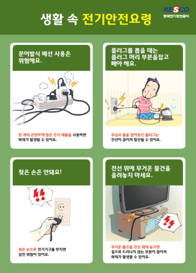 전기 감전사고 많은 여름, 어린이 장난 각별 주의